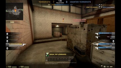 1v5 clutch on nuke (CSGO)