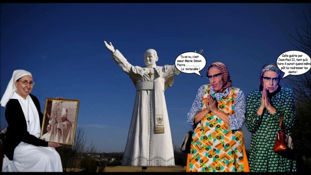 Caricatures 17 HD avec les papes Jean XXIII et Jean Paul II, Fernandel, etc.