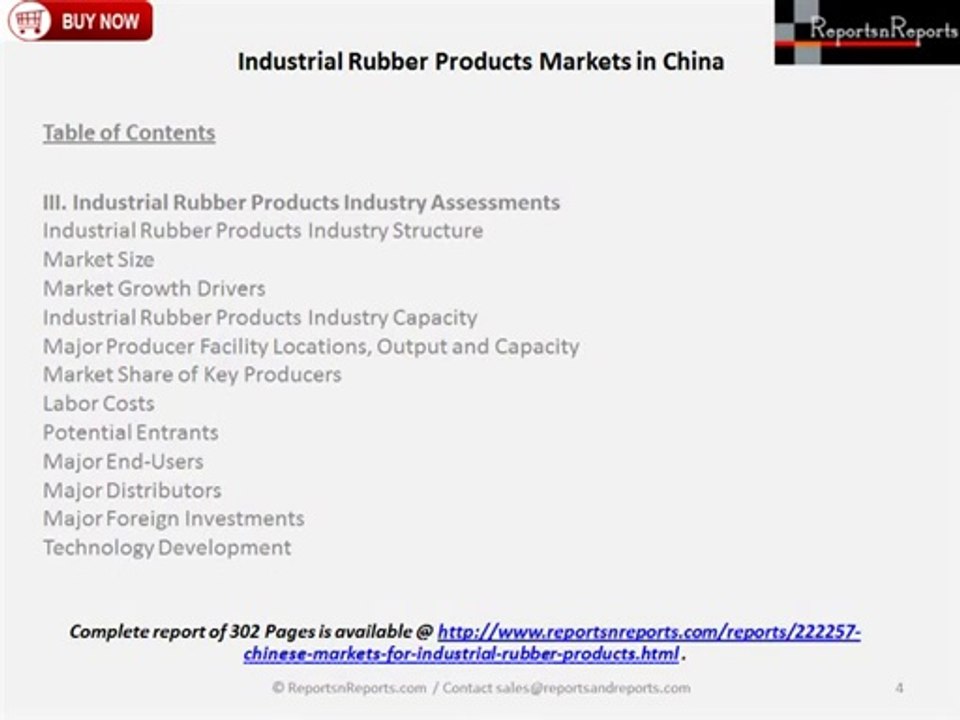 2023 Analysis of Industrial Rubber Products Market China Covered in a New Study