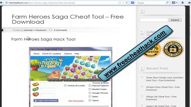 Farm Heroes Saga Cheat Tool - Free Download