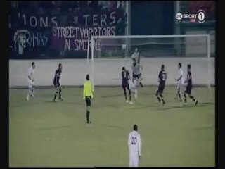 2η Πανσεραϊκός-ΑΕΛ 2-1  2011-12 Το 1-0 (από το λάθος Σωτηρίου)