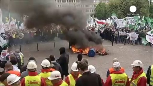 Coal miners in Poland stage protest at production shutdown