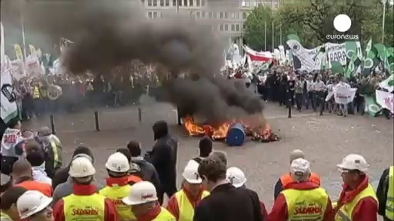 Coal miners in Poland stage protest at production shutdown
