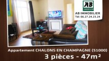 A vendre - appartement - CHALONS EN CHAMPAGNE (51000) - 3 pièces - 47m²