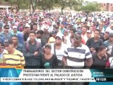 Trabajadores de la construcción exigen liberación de 5 compañeros frente en Puerto Ordaz