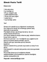 Elmalı Pasta Tarifi