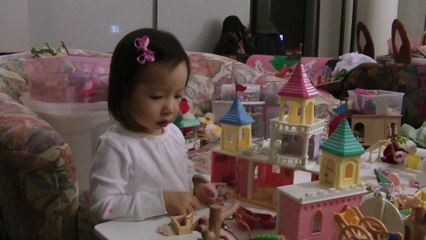 Girl And Sylvanian Families
