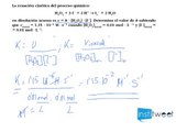 Ecuación de velocidad Cálculo de la K a partir de la Velocidad Cinética química