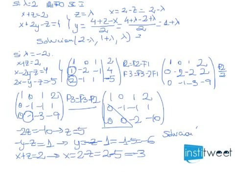 Examen selectividad matemáticas resuelto paso a paso de matrices y sistemas de ecuaciones