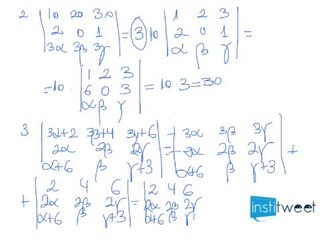 Madrid Examen selectividad matemáticas. Operaciones con determinantes.