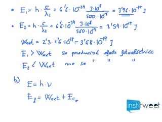 Determine la frecuencia umbral de efecto fotoeléctrico ¿habría emisión fotoeléctrica?