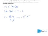 Calculo de ecuación cinética y orden de reacción total