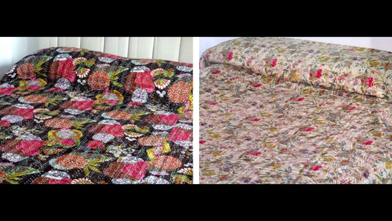 Indian Bedspread - Kantha