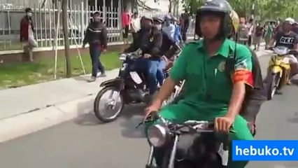 Bu şova motorcular bile şaşırdı