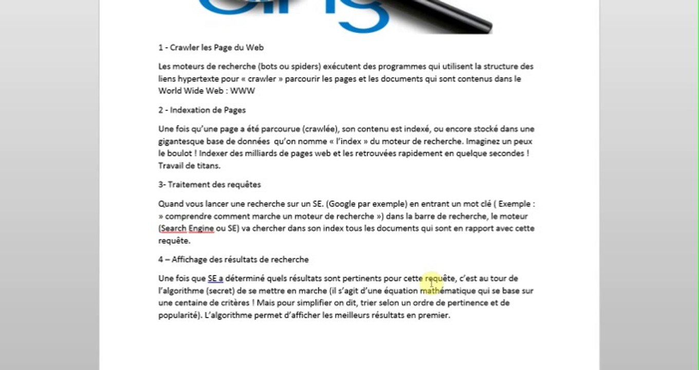 Fonctionnement Des moteurs de recherche par le "webmaster paris" de webdesign-x.fr