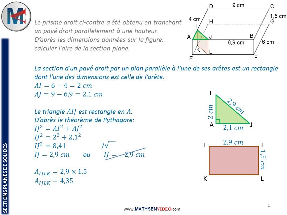 Comment Calculer Laire Dun Pave Droit
