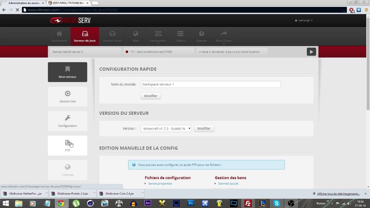 [TUTO] Comment ajouter des plugin sur son serveur nitroserv avec FIZILA.