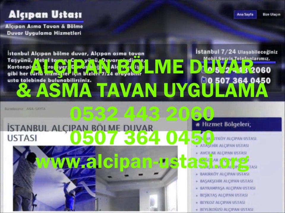 Alçıpan Ustası İkitelli,05073640450,Alçıpancı,Bölme Duvar,Asmatavan,Uygulama Fiyatları
