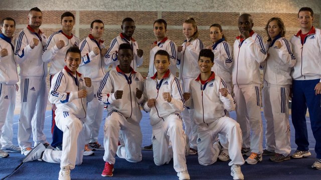 La sélection SANDA de l'équipe de France de Wushu au Championnat d'Europe 2014