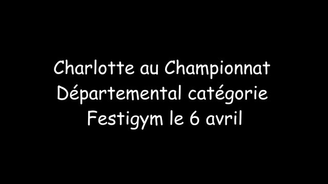 Charlotte du GAB au Championnat Départemental catégorie Festigym le 6 avril