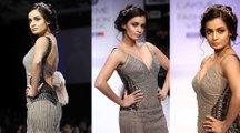 Bollywood Hot Actress Dia Mirza ramp Walks at the Lakme Fashion Week Summer / Resort 2012