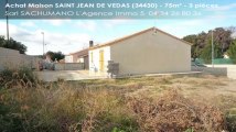 A vendre - maison/villa - SAINT JEAN DE VEDAS (34430) - 3 pièces - 75m²