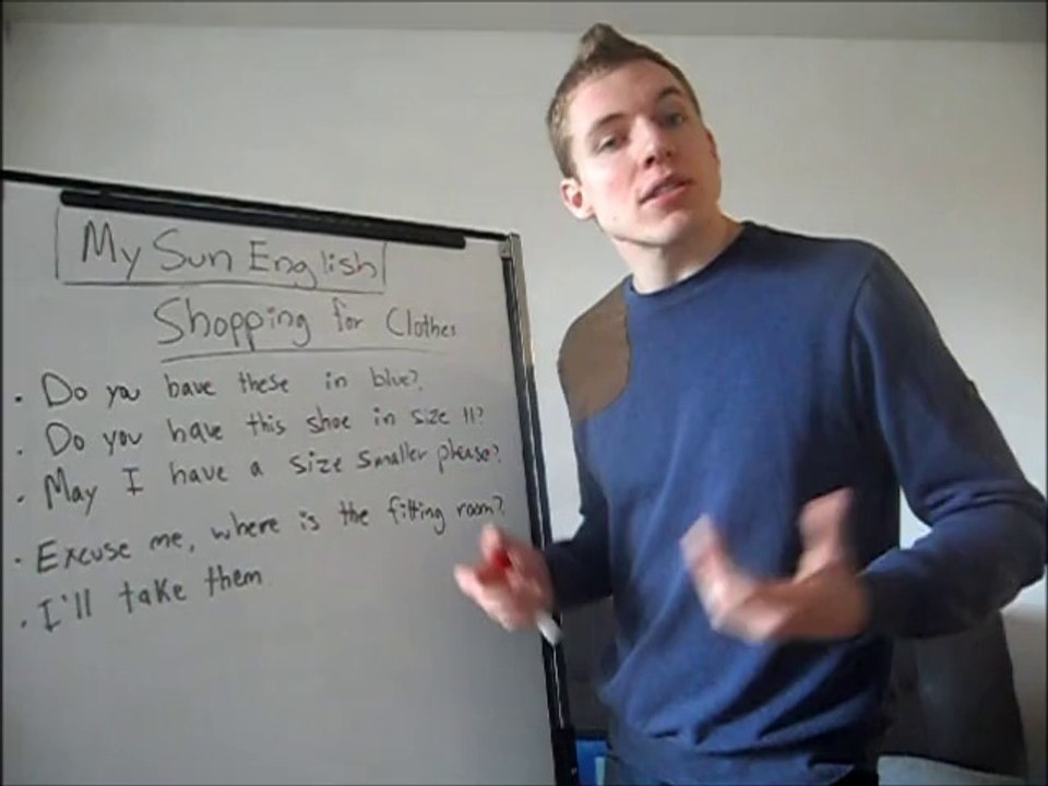 English Lesson - Shopping for Clothes