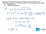 Calcula la longitud de onda y velocidad de propagación. Selectividad 2003 vibraciones madrid