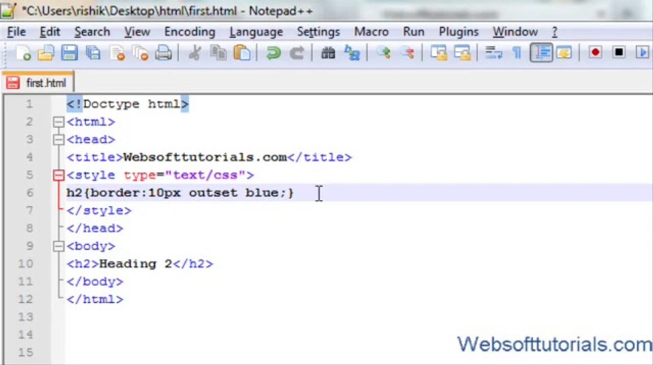 html and css in hindi _ urdu Tutorial - 24 - styling borders with css