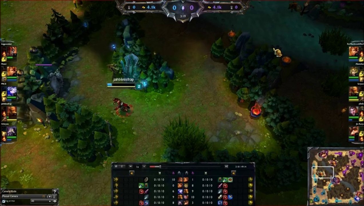 LOL FUN - Awesome random first blood with lee sin