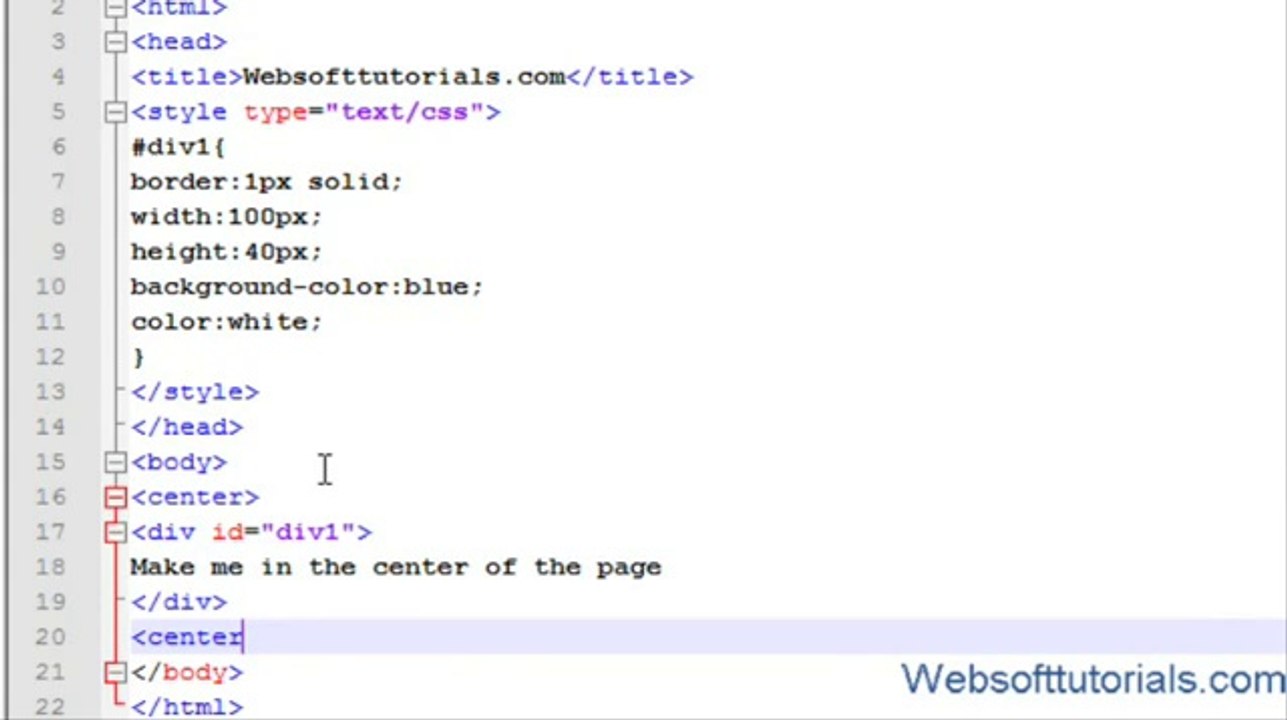 html and css in hindi _ urdu Tutorial - 30 - align a div or element in center of html webpage