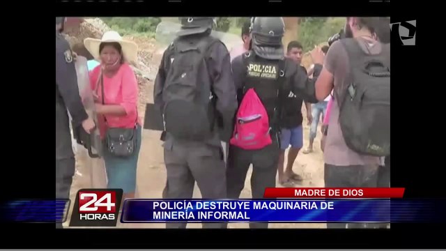 Madre de Dios: autoridades destruyen maquinarias utilizadas en minería ilegal