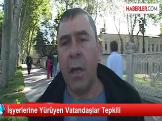 İşyerlerine Yürüyen Vatandaşlar Tepkili
