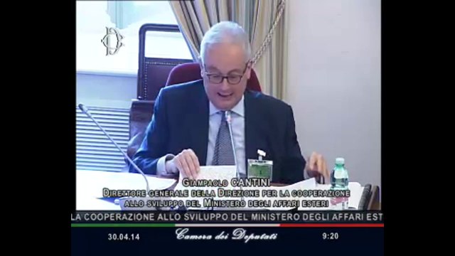 Roma - Audizione Cantini Direttore generale Cooperazione (30.04.14)