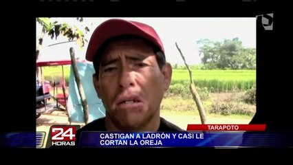 Tarapoto: ronderos casi cortan oreja a menor por robar papaya y un celular