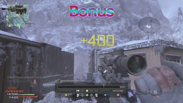 Kill au couteau de lancer + bonus sniper Mw3