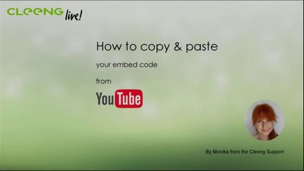 Set up YouTube video stream with Cleeng Live!