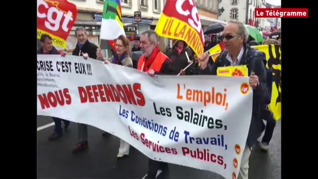 1er-Mai. Près de 300 manifestants à Lannion
