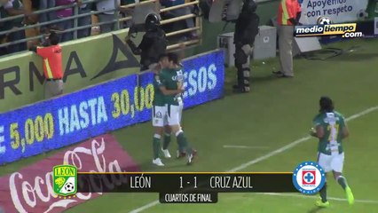 Goles del:León vs. Cruz Azul (1-1)