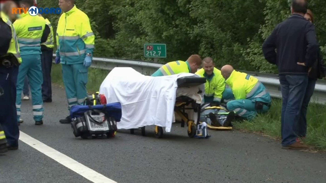 Autos op elkaar gebotst op A7 bij Scharmer - RTV Noord