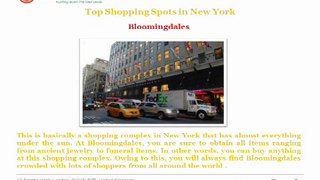 Top Shooping Spots in New York