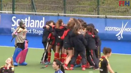 La parada de Maria Lopez Eguilaz ante Bélgica que da el pase a las RedSticks a las semifinales de la ChampionsChallenge