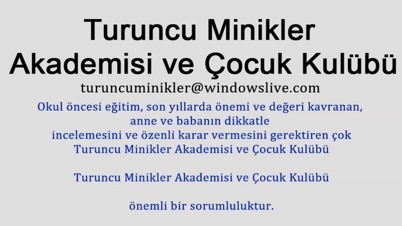 Turuncu Minikler Akademisi ve Çocuk Kulübü