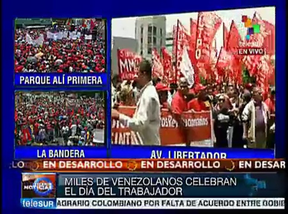 Celebran millones de trabajadores venezolanos Día de los trabajadores
