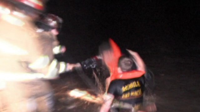 Man rescued twice from raging flood waters in Alabama