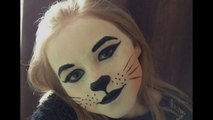 Cute Cat Face Paint _ Make-up Tutorial Design - Easy Guide - Children's Face Painting Tutorial