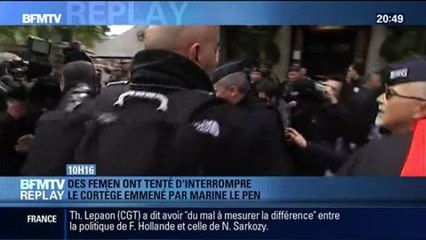 Download Video: BFMTV Replay: 1er mai: Des Femen ont tenté d'interrompre le cortège du FN - 01/05