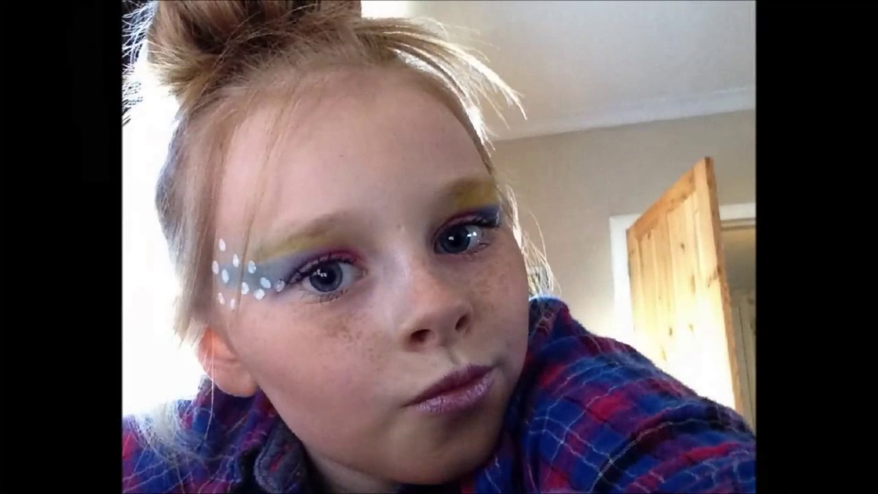 Girly Rainbow Eyes _ Make-up Tutorial Design - Easy Guide - Children's Face Painting Tutorial