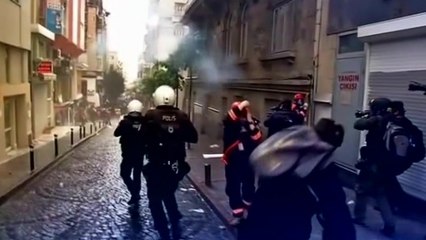 Riot police clash with May Day protesters in Istanbul