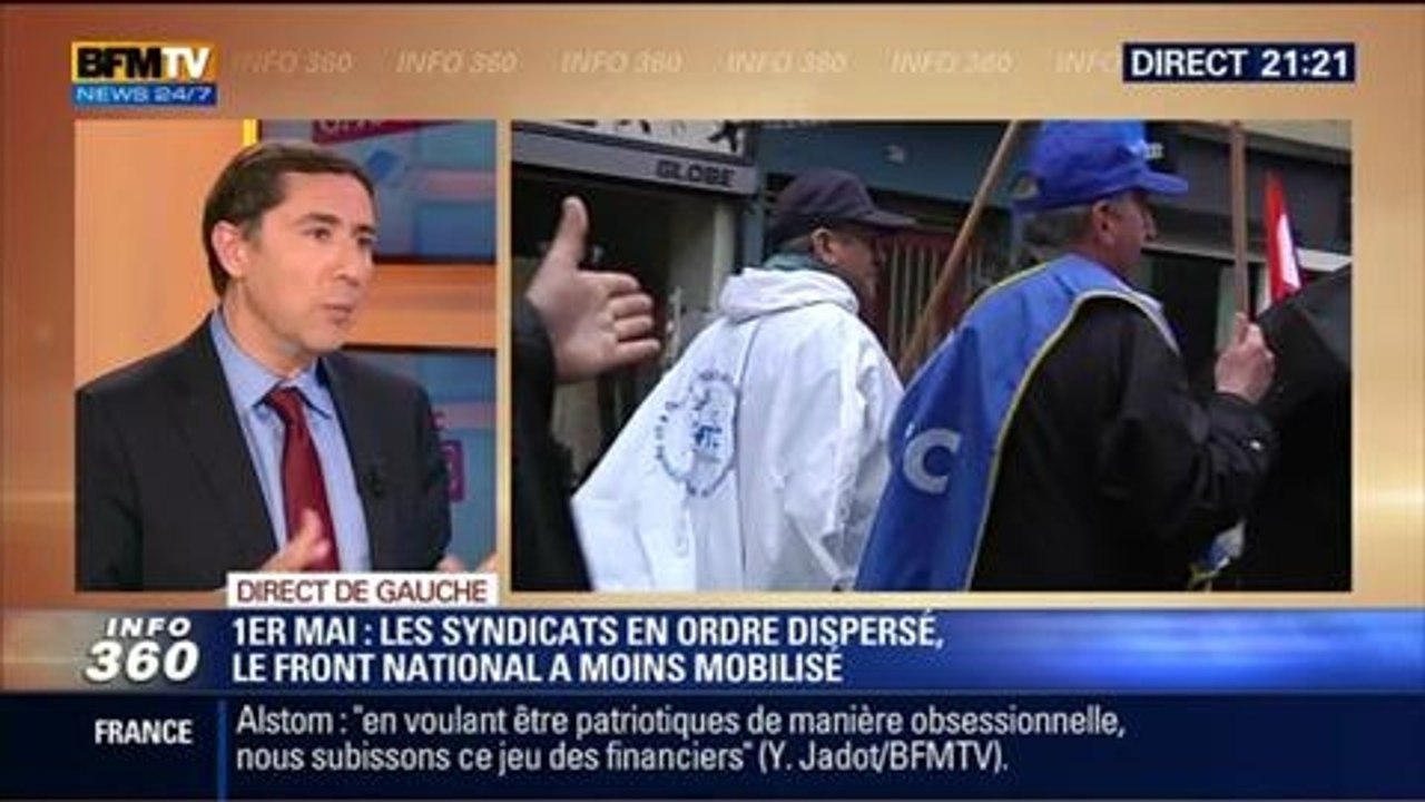 Direct de Gauche: Défilés du 1er mai: Les syndicats des travailleurs en ordre dispersé, le FN a moins mobilisé - 01/05